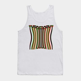 Warped Tall Typography (Red Green Black) Tank Top